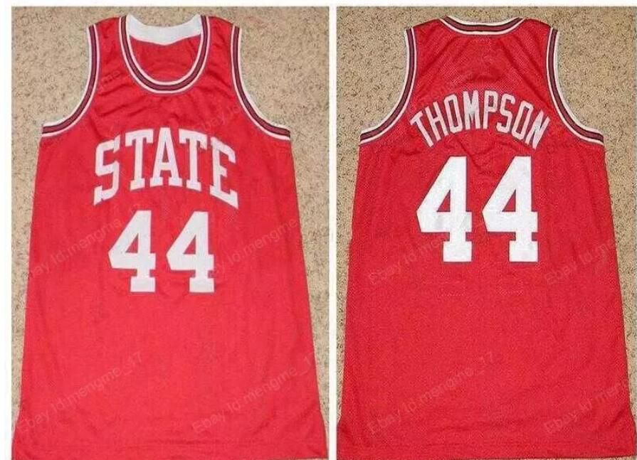 Men Throwback David The Sky #44 Walker Thompson  Basketball Jersey State red jerseys->->